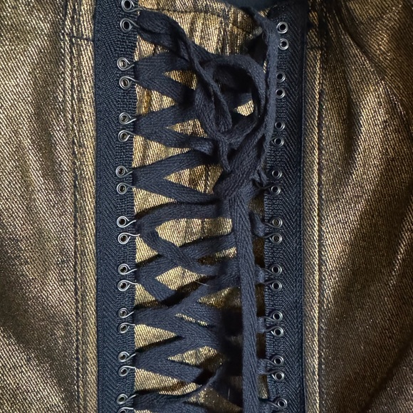 Tripp NYC Gold Metallic Corset Top - Picture 6 of 8